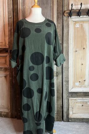 BB Style - Cirkel print jurk - Groen