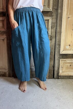 BB Style - Linnen broek recht - Blauw
