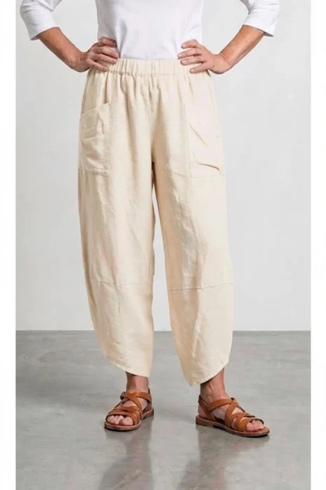 BB Style – Linnen broek PuroLino lang – Zand
