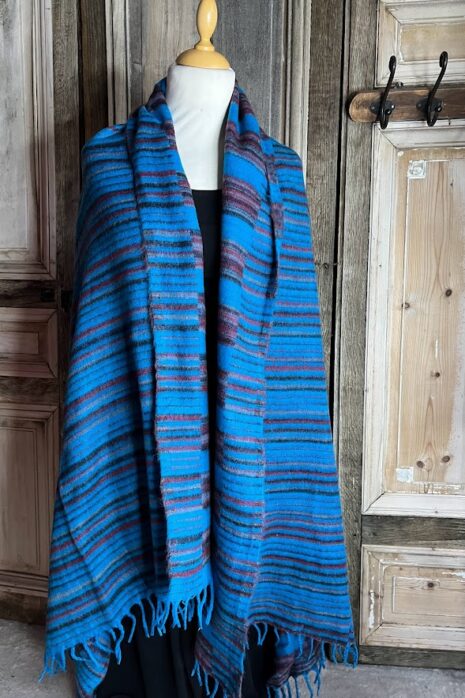 BB Style – sjaal – plaid uit India & Tibet – Blauw