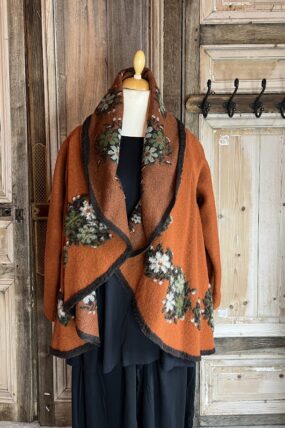 BB Style - Vest poncho met bloemen