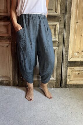 BB Style - Linnen broek - Antraciet grijs