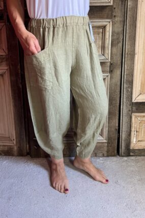 BB Style - Linnen broek - Olijf