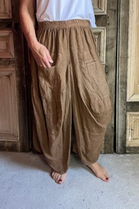 BB Style - Linnen broekrok - Bruin