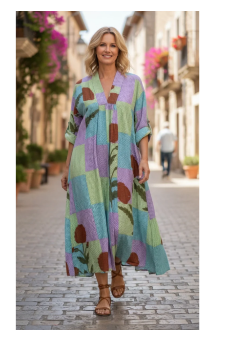 BB Style – Katoenen jurk met blokprint