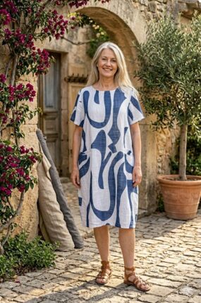 BB style - Tuniek jurk grafisch - Wit