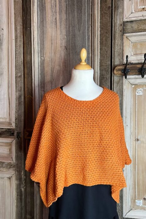 Amandine- korte wijde trui – Oranje