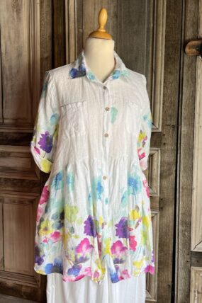 BB Style - Italiaanse pastelkleurige bloemen blouse