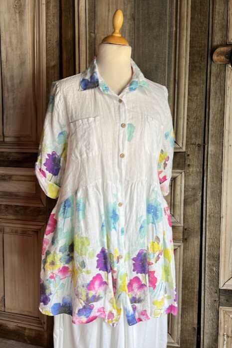 BB Style – Italiaanse pastelkleurige bloemen blouse