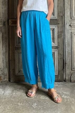 BB Style - Linnen broek - Helder blauw