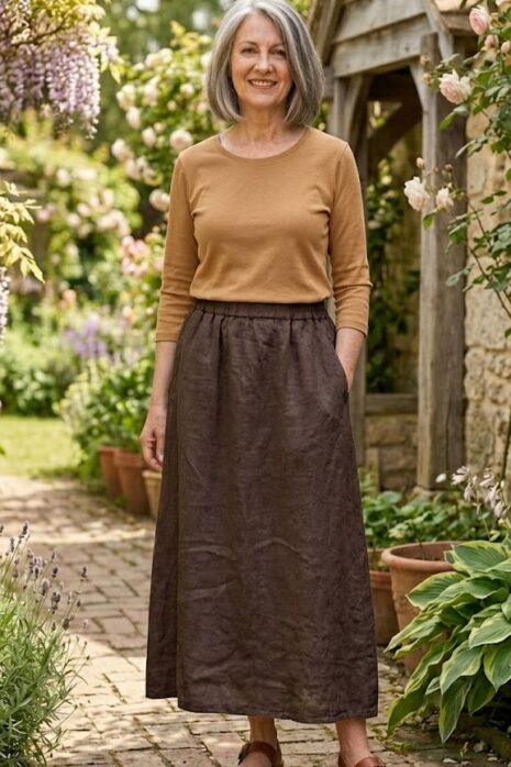 BB Style – Linnen rok – Bruin