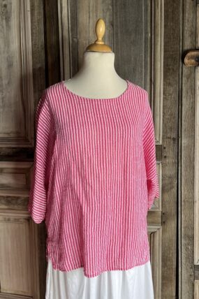 BB Style - Katoenen blouse - Roze streep