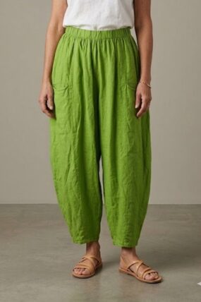 Moonshine - Linnen Broek - Lime