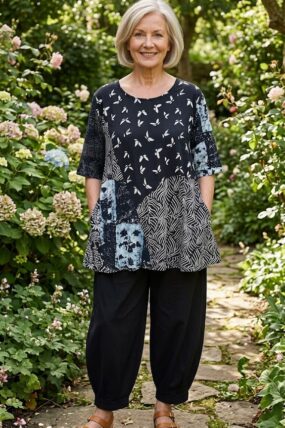 Normal Crazy - Top Coco - Patchwork Black/White