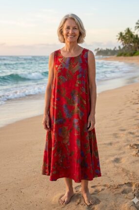 Normal Crazy - Dress Rose batik - Red