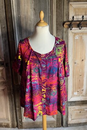 Normal Crazy - Blouse New Moza korte mouw Batik