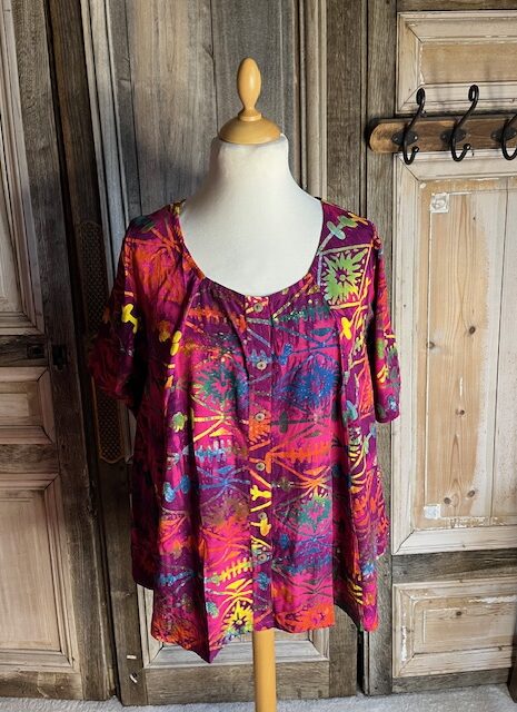 Normal Crazy – Blouse New Moza korte mouw Batik