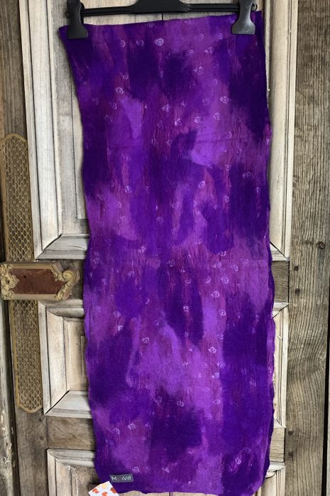 MooiVilt – Gevilte shawl op gerecyclede Sari zijde