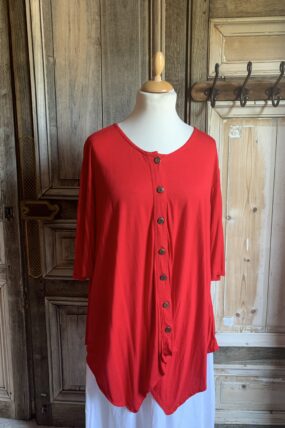 Blouse wizard rayon 3/4 mouw +10 rood