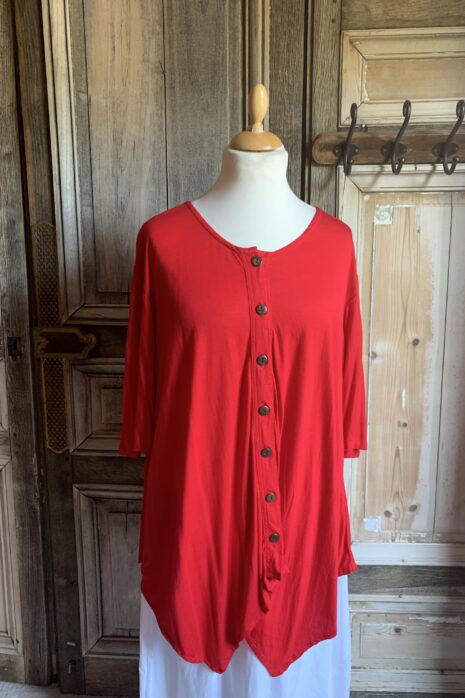 Blouse wizard rayon 3/4 mouw +10 rood