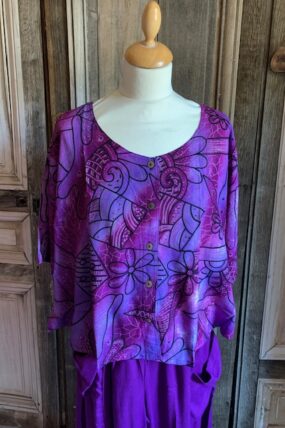 Normal Crazy - Blouse Botton korte mouw -