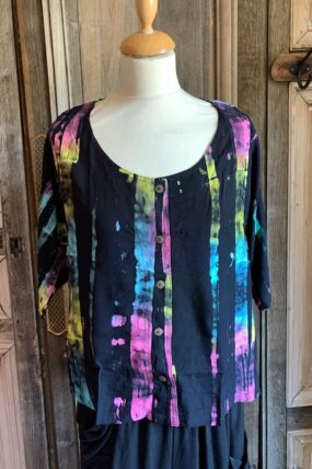 Normal Crazy - Blouse Botton korte mouw -