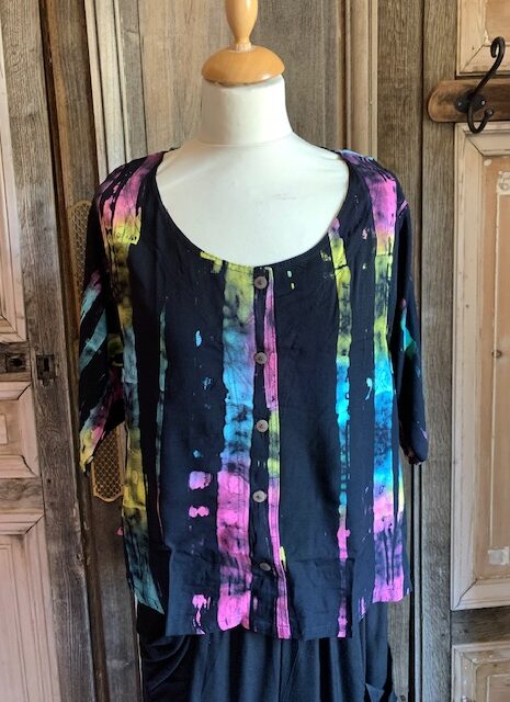 Normal Crazy – Blouse Botton korte mouw –