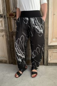 Luukaa broek Black White  - Maat 6