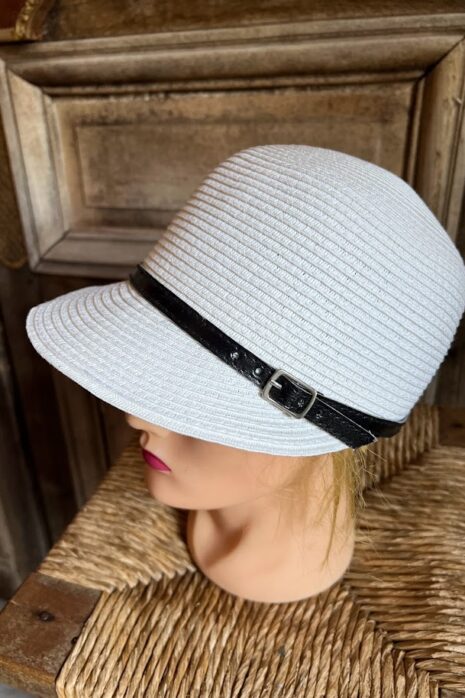 BB Style – Beach hoed met Schuine Rand – Wit