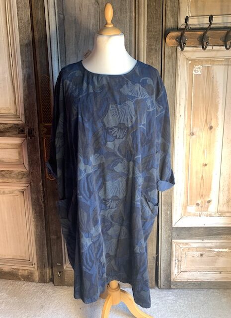 La Bass – jurk babyroy bloem – Blauw