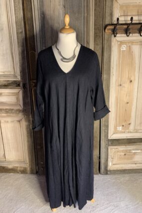 BB Style - Linnen jurk . zwart