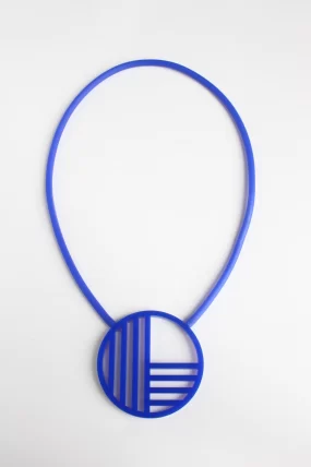 Trijn sieraden - Ketting Bauhaus (#K24-31) - Blauw/Lavendel