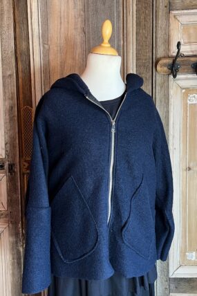 MB style - Jasje wol met rits - Donkerblauw