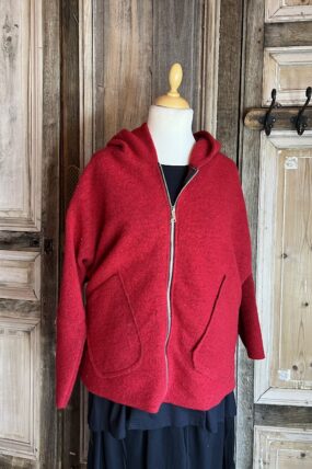 MB style - Jasje wol met rits - Rood