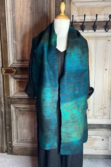 MooiVilt – Gevilte shawl – diverse kleuren groen