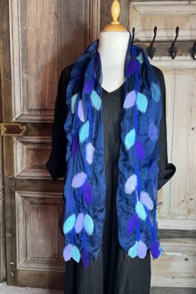 MooiVilt - gevilte sjaal Blauw