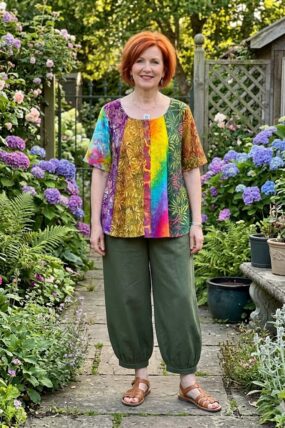 Normal Crazy - Blouse New Moza korte mouw - Batik