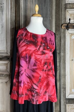 Normal Crazy - Top Tie-dye Aline- Rood