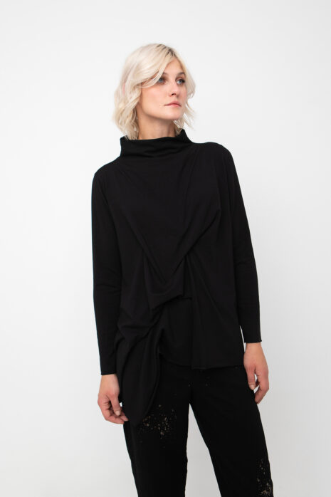 Ozai N Kü – Drapeer shirt 766023- Black