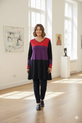 Angel Circle Tunic  roze-paars-zwart*