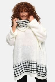 Amandine - Trui Oversized met losse col Gebroken wit