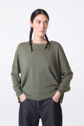 OSKA® Pullover 448 / 100% Merinowol - 480ACAI (paars)